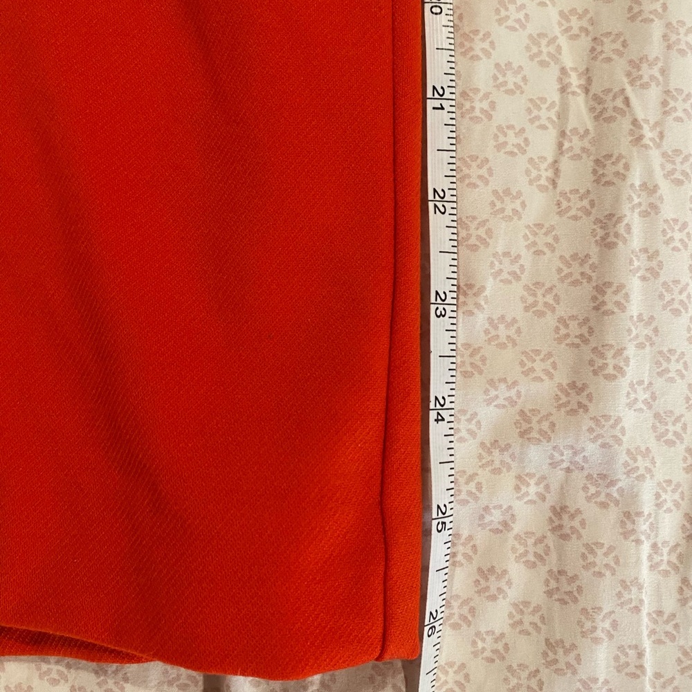 Ann Taylor Bright Orange Double-Button Pencil Skirt - Picture 8 of 8